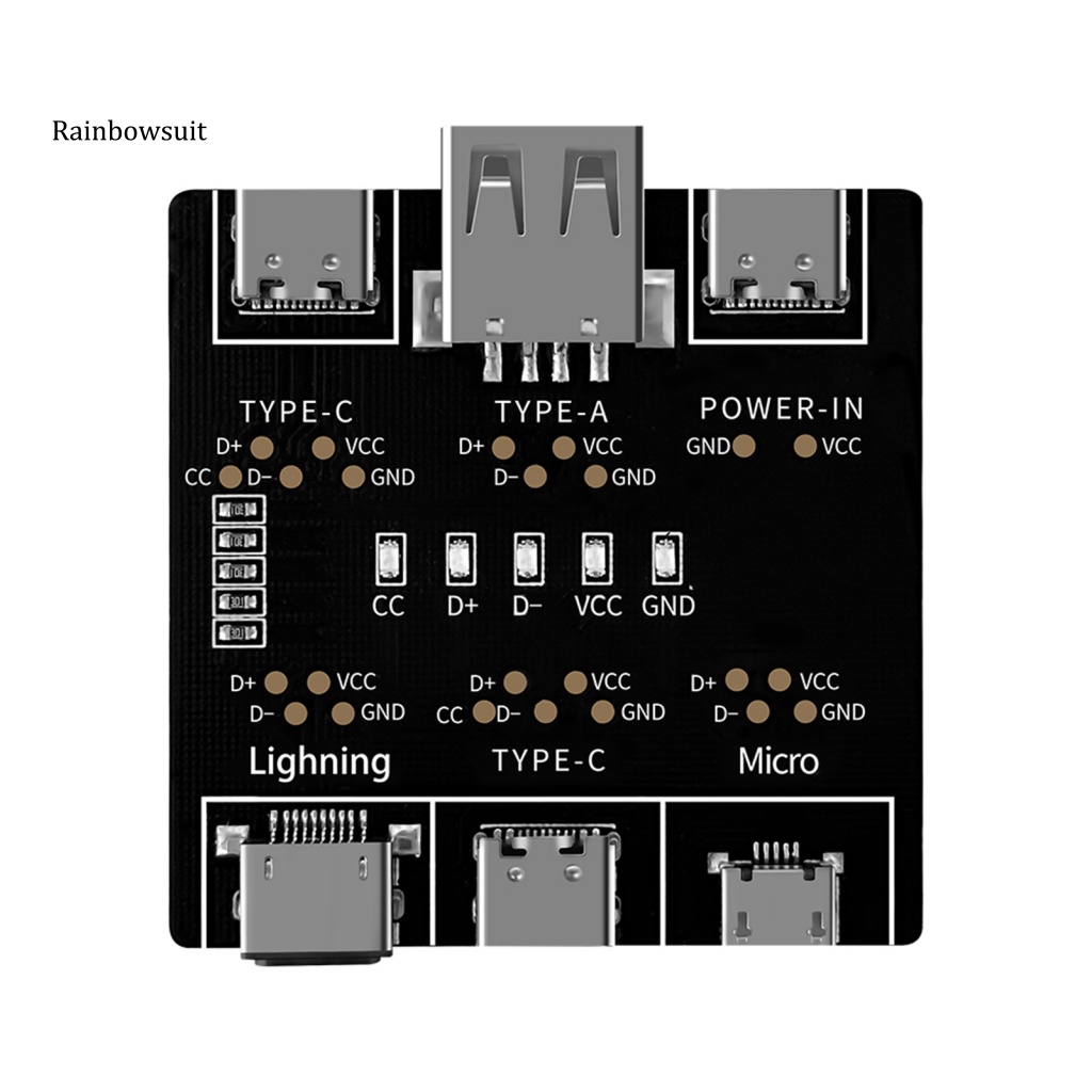 Bảng Mạch Kiểm Tra Cáp Dữ Liệu USB Type-C 8-Pin Cho Android iOS