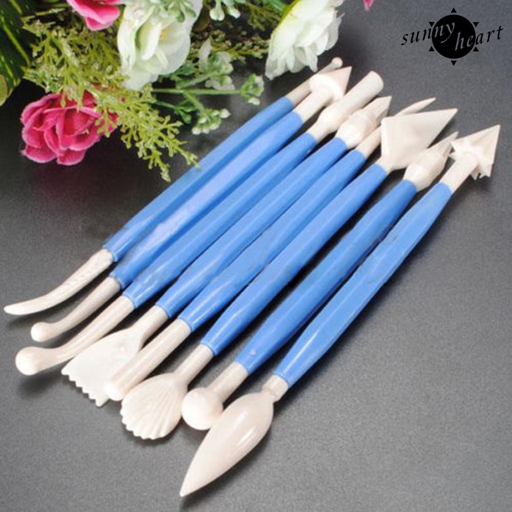 Set 8 Dụng Cụ Tạo Hình Kẹo Hai Đầu Bằng Nhựa Dễ Sử Dụng