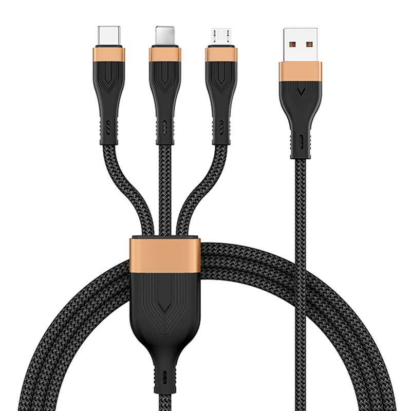 Cáp Sạc Nhanh 3 Trong 1 4Ft 100W Cho Điện Thoại Android Ios Type-C
