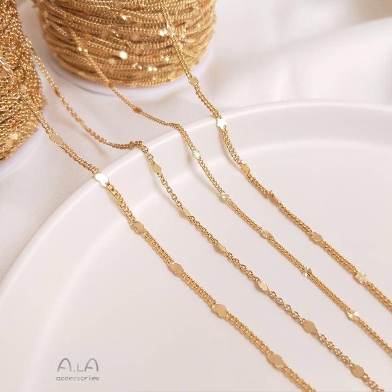 Dây Chuyền Mạ Vàng 14k Hình Trái Tim / Ngôi Sao / Hoa Hướng Dương Nhiều Màu Sắc