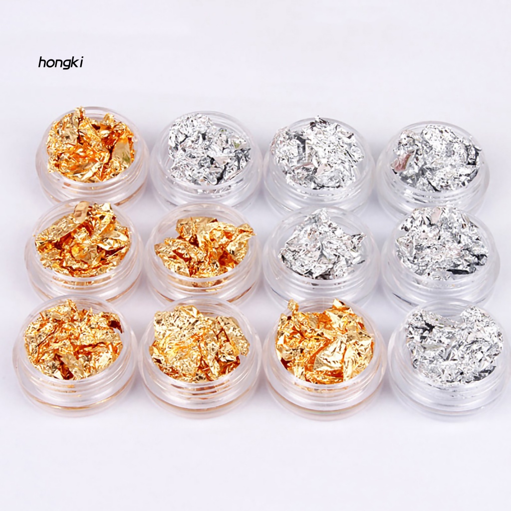 Set 12 Miếng Dán Trang Trí Móng Tay Nghệ Thuật Tiện Lợi