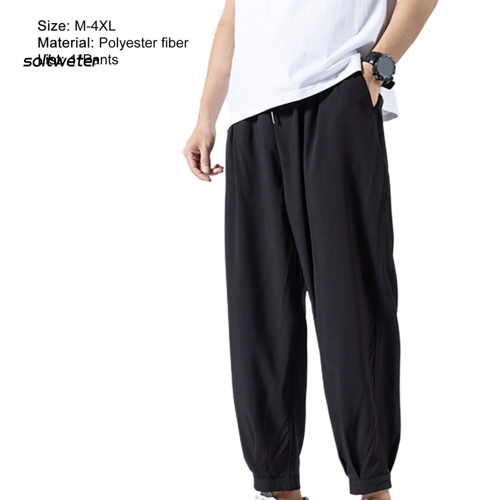 Quần Dài Nam Lưng Thun Co Giãn Thoáng Khí Màu Sắc Đơn Giản