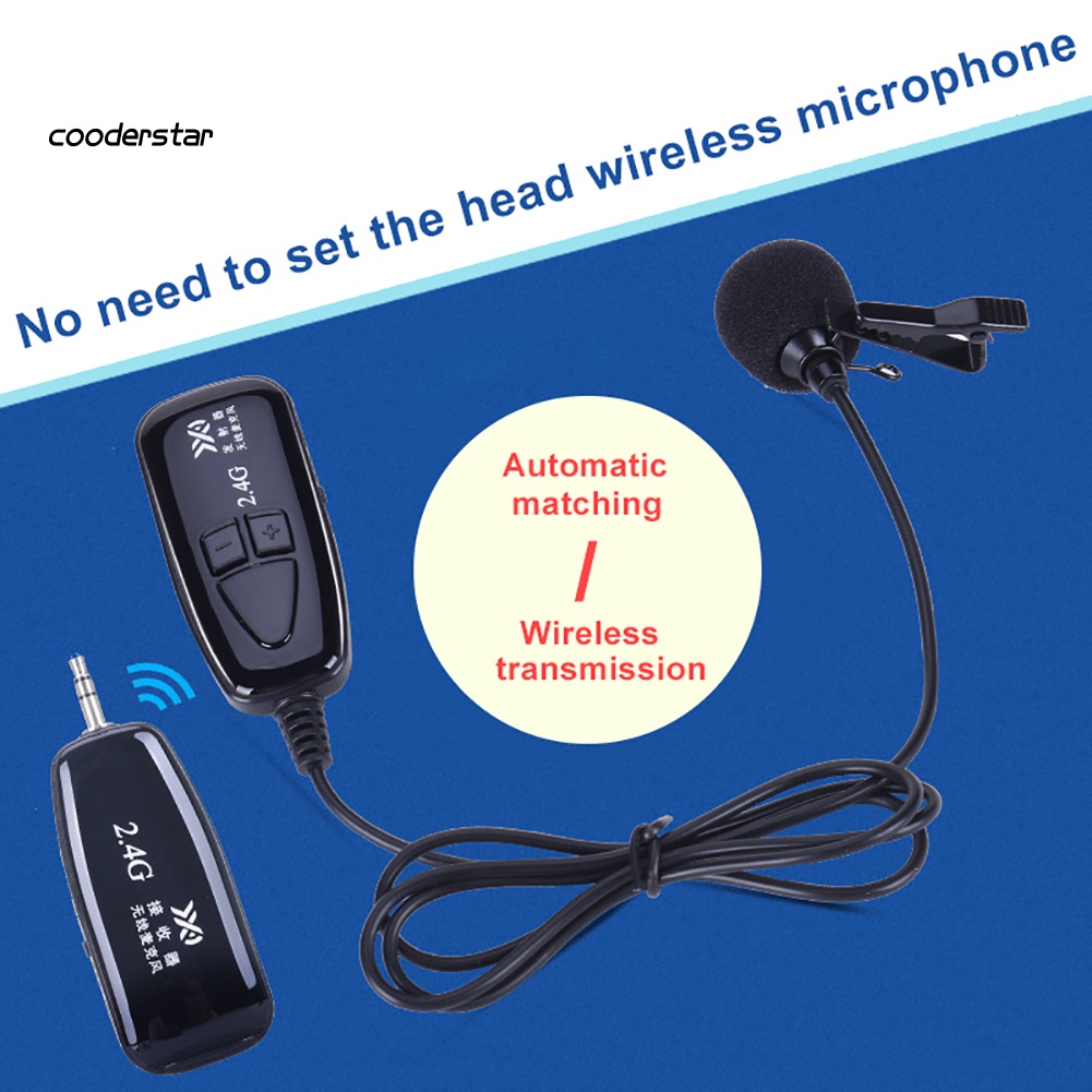 Tai Nghe Không Dây 2.4G Kèm Mic Kẹp Cổ Áo Kim Loại