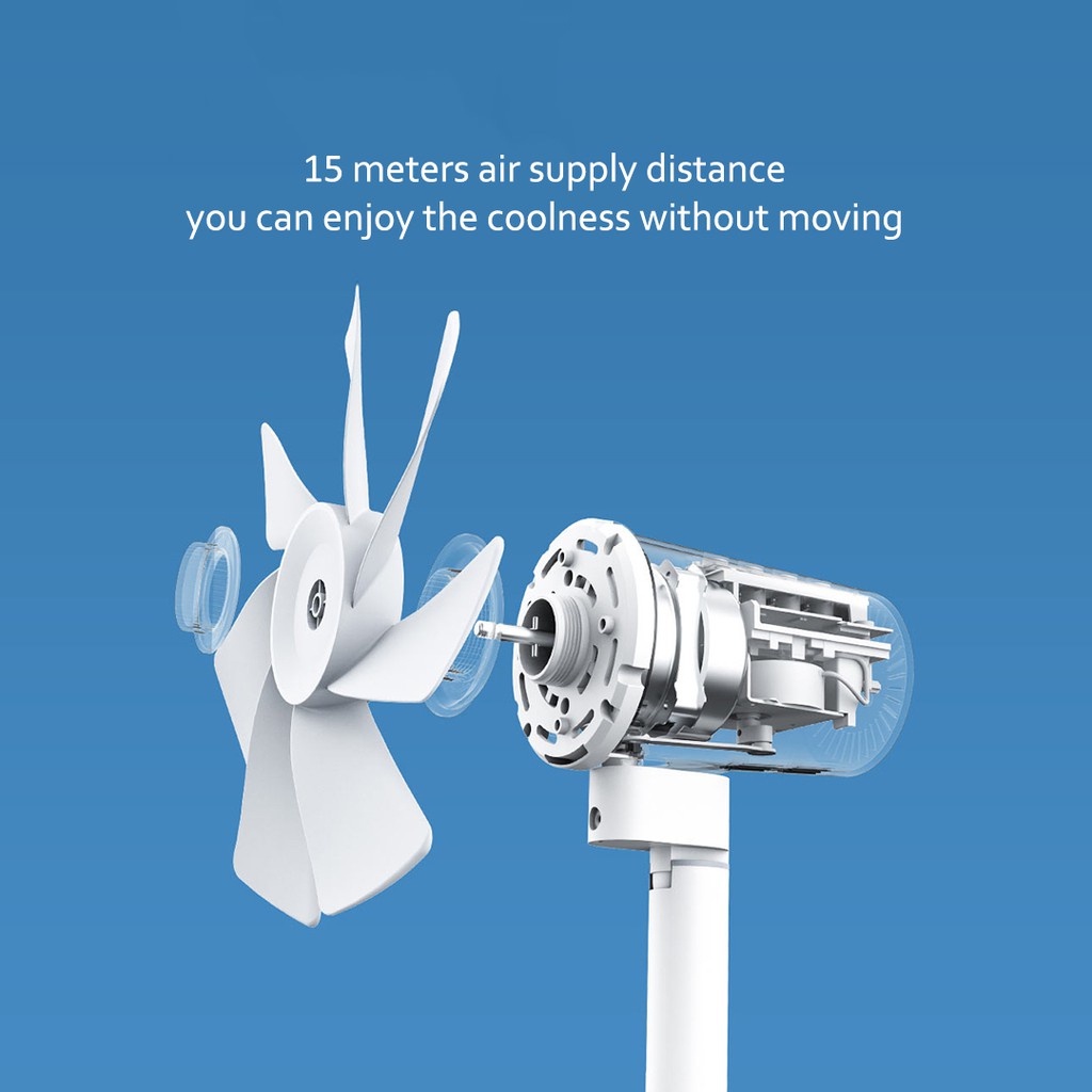 Quạt cây thông minh Xiaomi Standing Fan AC kết nối app Động cơ mạnh mẽ Thiết kế linh hoạt - Milife