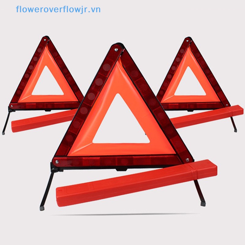 Fjr Biển Cảnh Báo Khẩn Cấp Hình Tam Giác Phản Quang Màu Đỏ Dạng Gập An Toàn Cho Xe Hơi