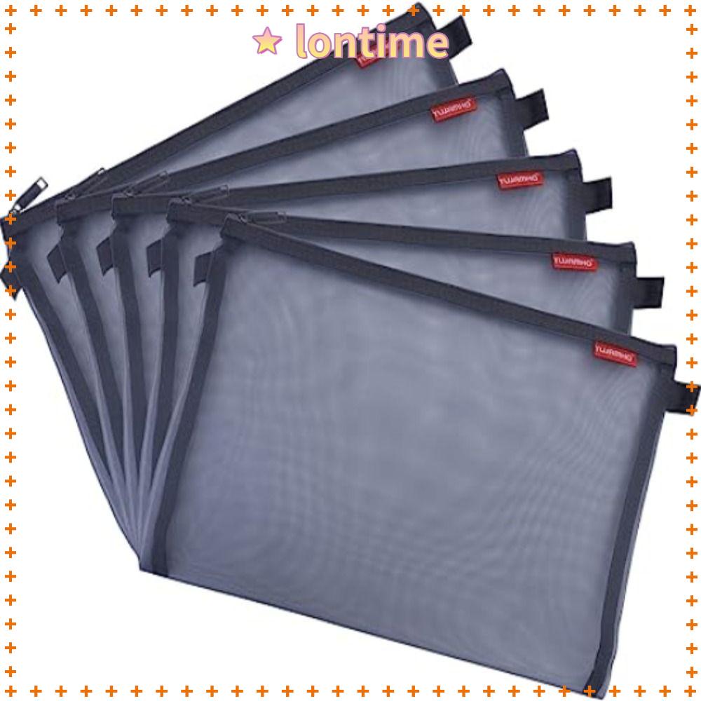 Bộ 5 Túi Đựng Tài Liệu Bằng Nylon Gọn Nhẹ Có Khóa Kéo Tiện Dụng Mang Theo Du Lịch / Văn Phòng