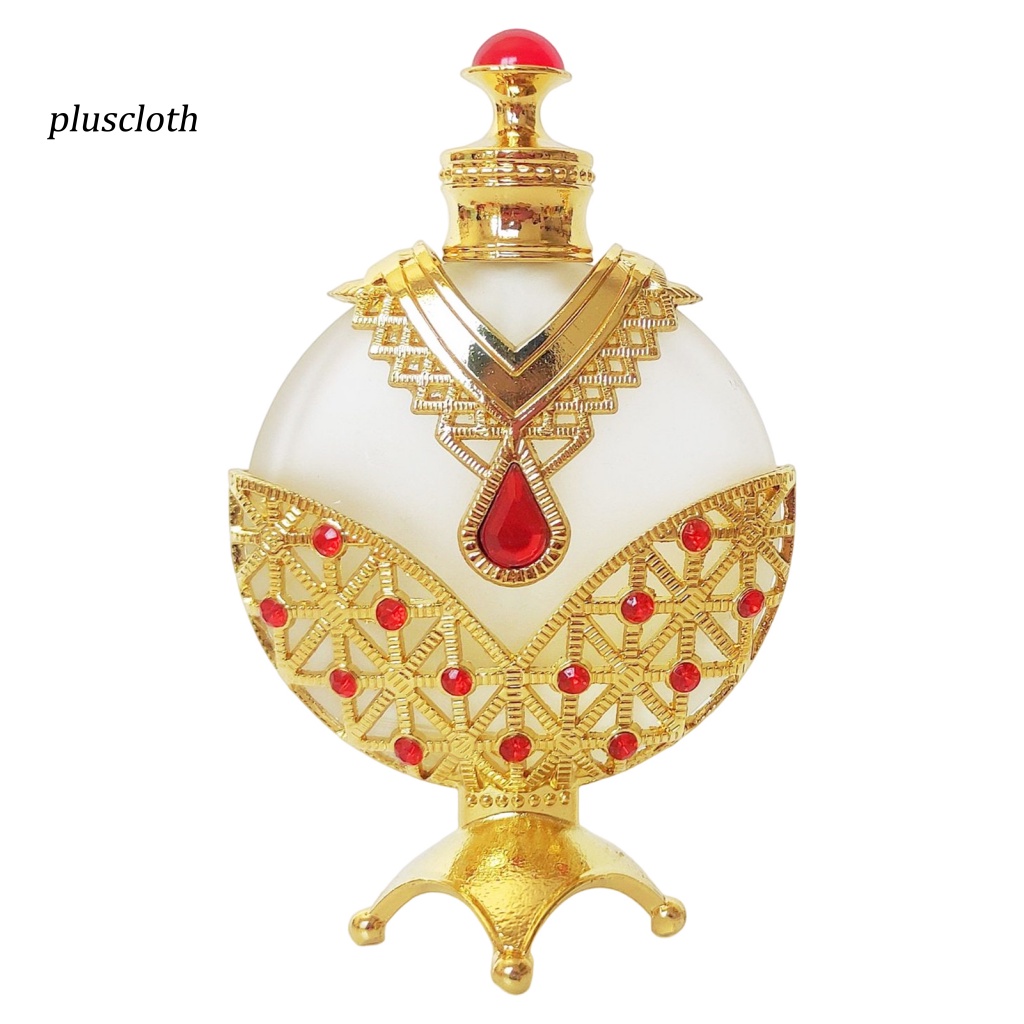 &lt; Pluscloth &gt; Lọ Nước Hoa Rỗng 30ML Chất Liệu Kim Loại Đính Kim Cương Giả Phong Cách Vintage Có Thể Tái Chế