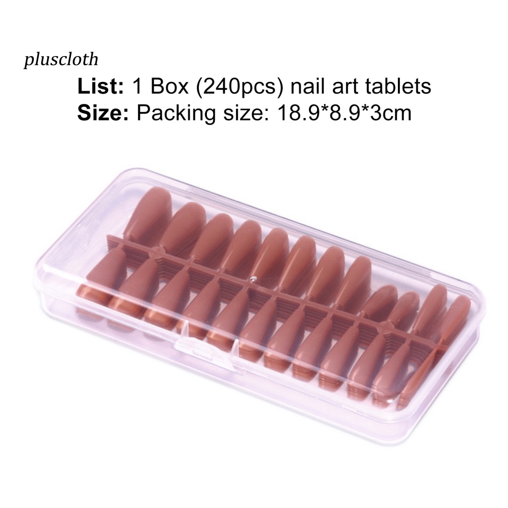 1 Bộ Móng Tay Giả Che Phủ Toàn Diện Đầu Dẹt Cho Nữ