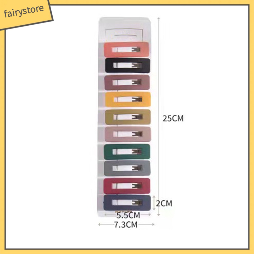 Bộ 10 Kẹp Tóc Chống Trượt Trọng Lượng Nhẹ Màu Sắc Thời Trang Dành Cho Nữ