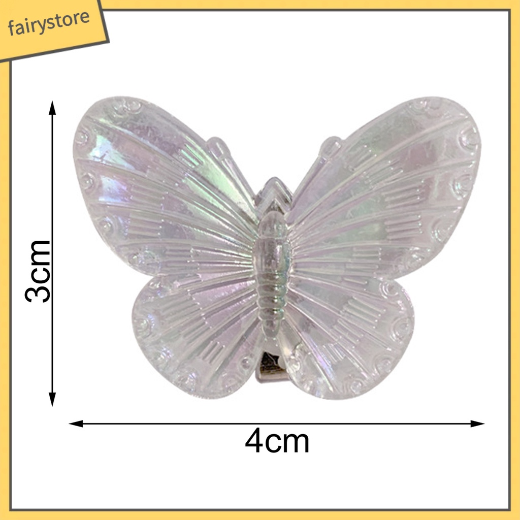 Kẹp Tóc Trong Suốt Tạo Hiệu Ứng 3D Độ Bóng Cao Trang Trí Tóc Mùa Hè