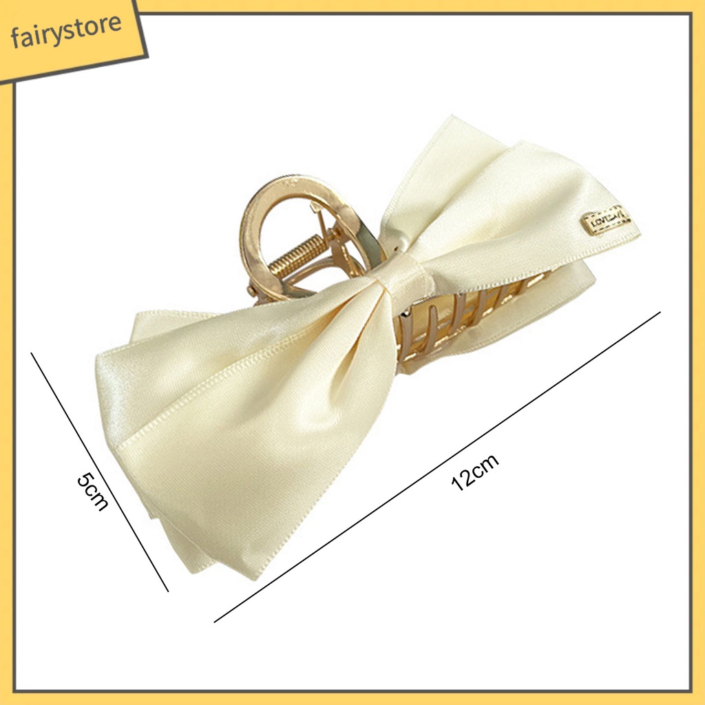 Kẹp Tóc Nơ Bằng Hợp Kim Mạ Vàng Chống Trượt Chống Mòn Kích Thước Lớn Thời Trang Mùa Hè Cho Nữ