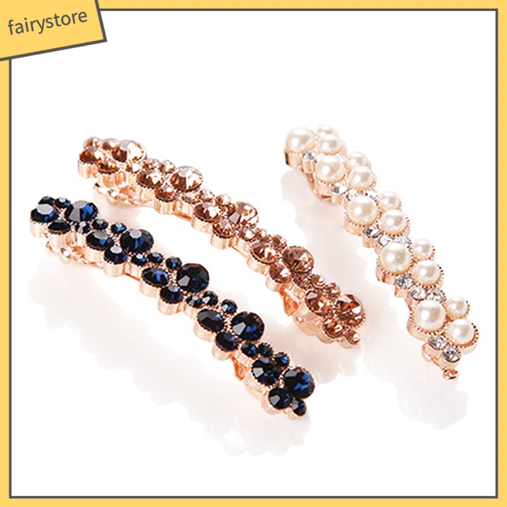 Kẹp Tóc Đính Đá Và Ngọc Trai Nhân Tạo Thời Trang