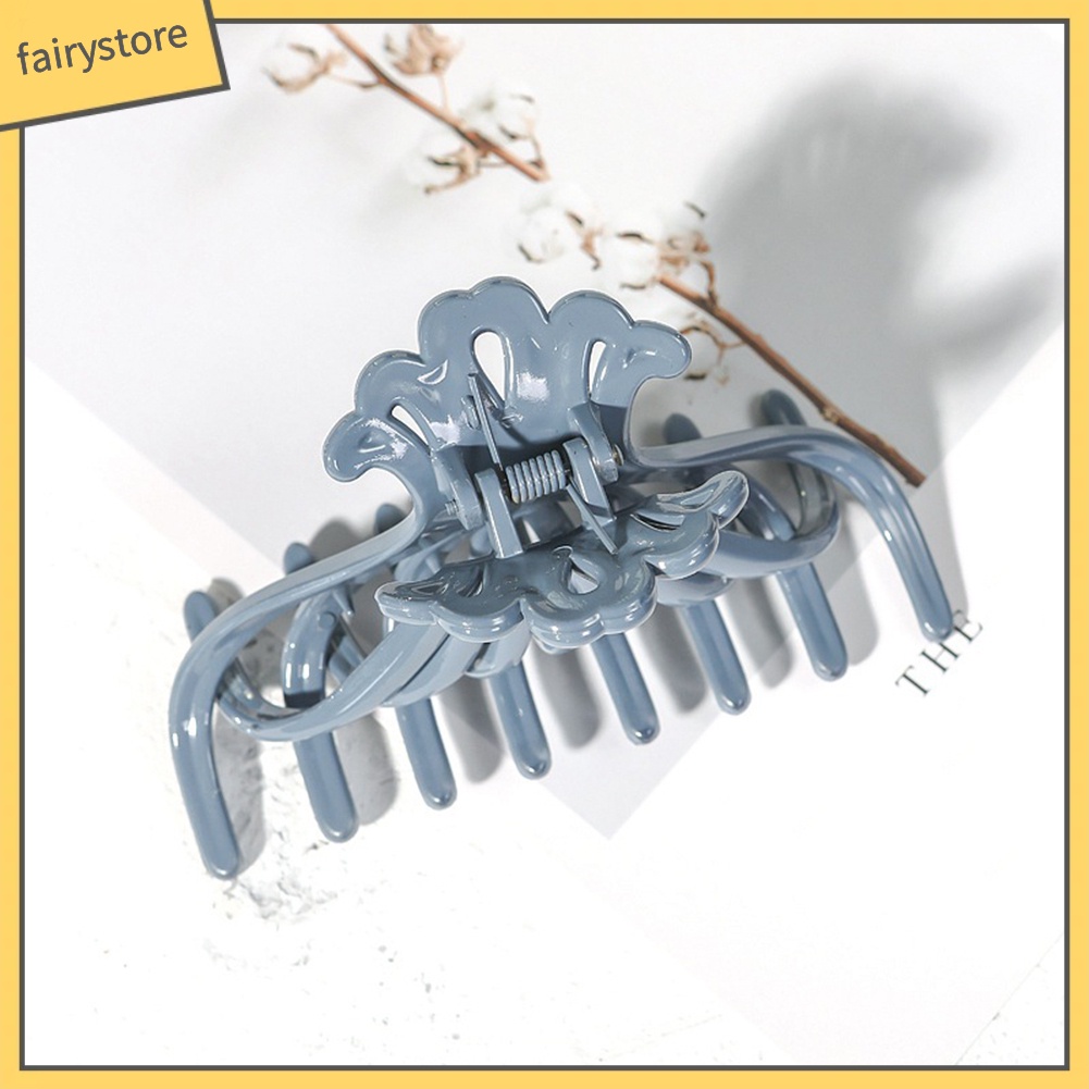 Kẹp Tóc Càng Cua Bằng Nhựa Màu Trơn Thời Trang Cho Nữ