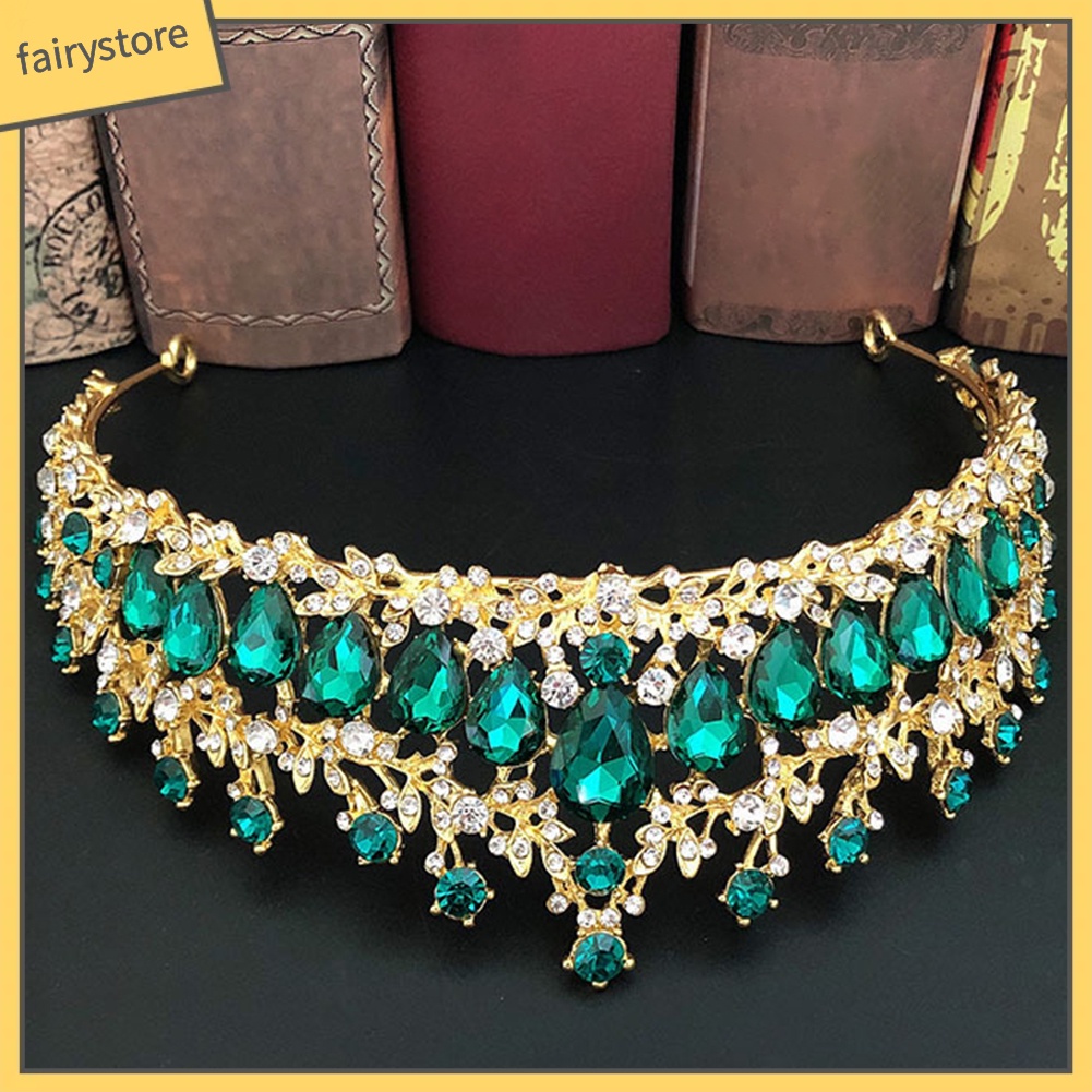 Cài Tóc Hình Vương Miện Đính Đá Sang Trọng Cho Cô Dâu