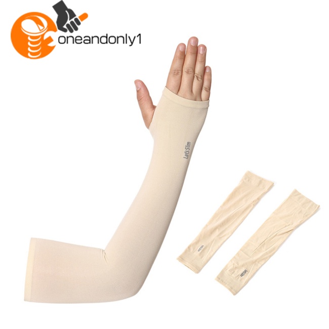 Vỏ Bọc Cánh Tay Lái Xe Chống Nắng Bằng Lụa Lạnh Phù Hợp Cho Mùa Hè