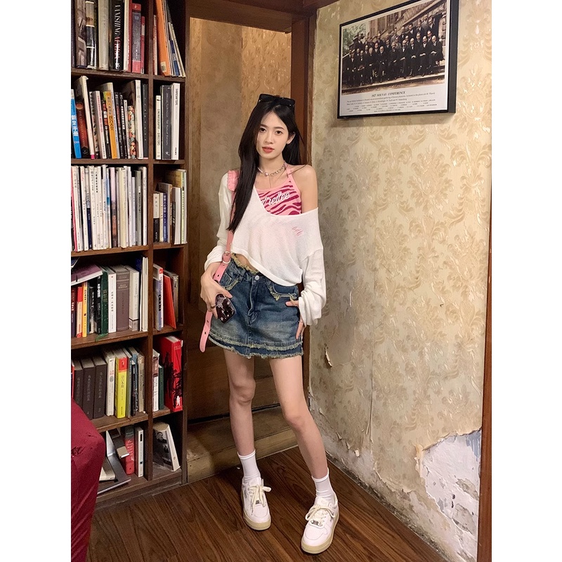 Áo Hai Dây Ngắn In Họa Tiết Thời Trang Mùa Hè 2023 Cho Nữ