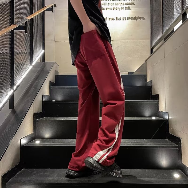 Quần Legging Thể Thao Ống Rộng Họa Tiết Kẻ Sọc Thời Trang Mùa Hè Cho Nam