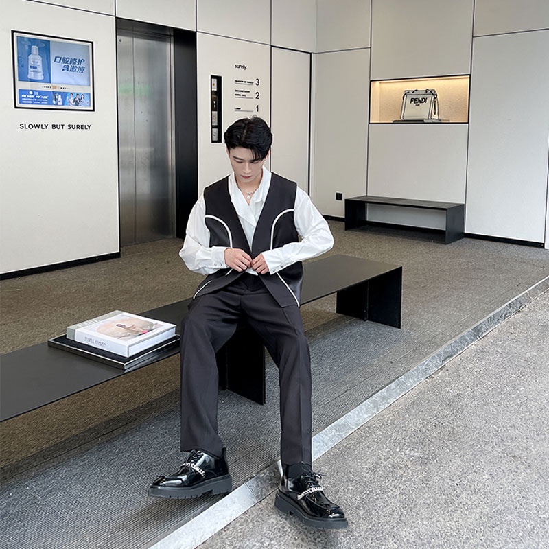 Áo Ghi Lê Không Tay Phong Cách Đường Phố Cao Cấp Cho Nam