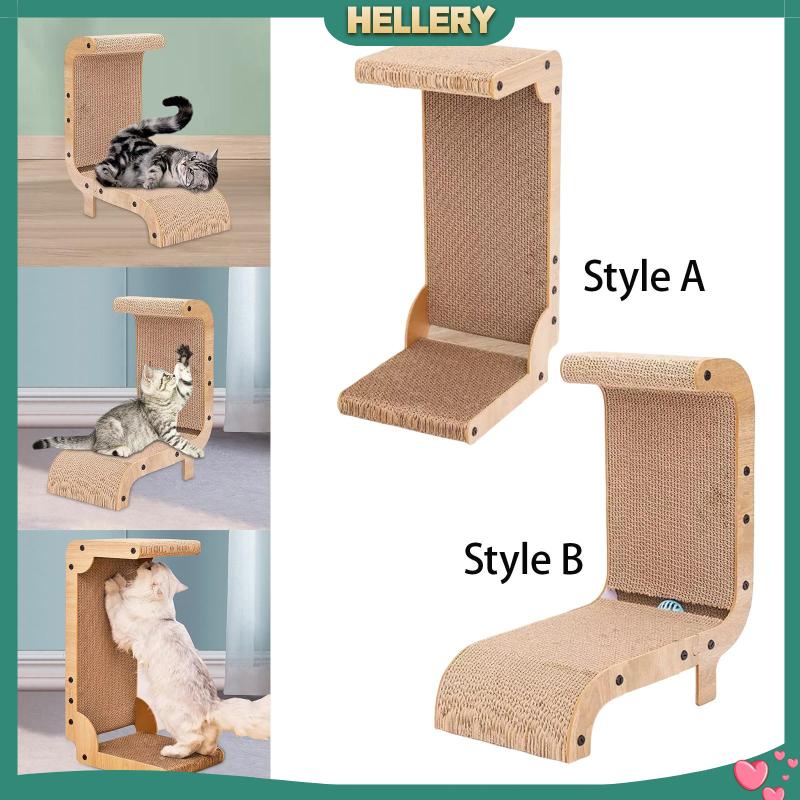 [HelleryVN] Thảm Cào Móng Dọc Hình Chữ L Cho Mèo