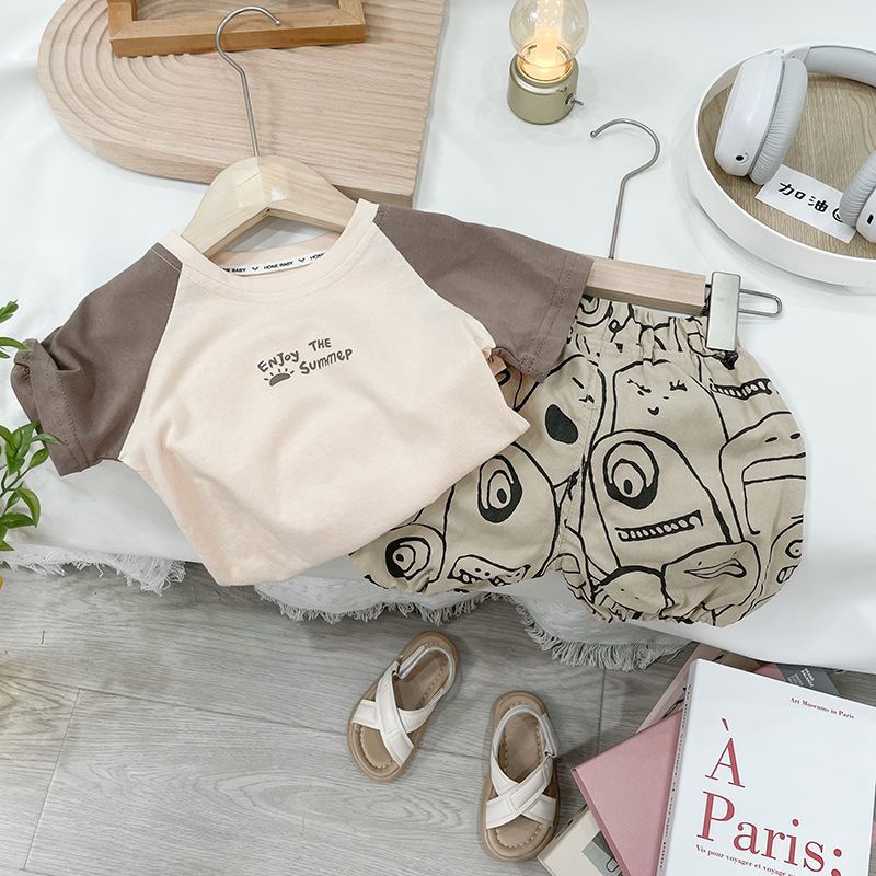 Áo Thun Tay Ngắn Dáng Rộng Thời Trang Mùa Hè Dành Cho Bé Trai