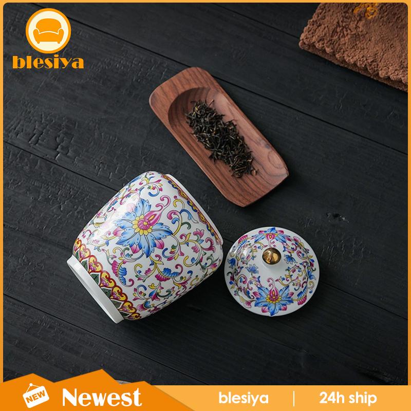 Hộp Đựng Trà Bằng Sứ Tráng Men Phong Cách Trung Hoa
