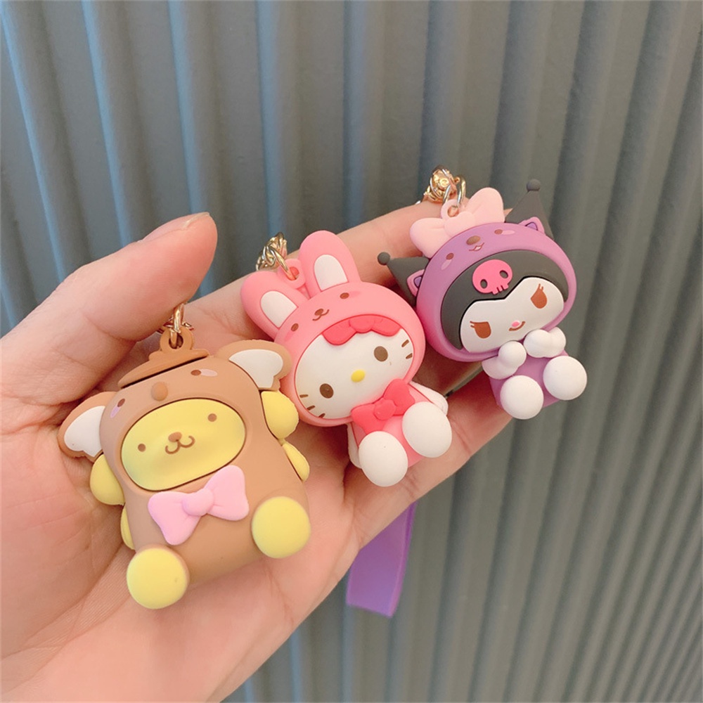 Hoạt Hình Dễ Thương Kuromi Cinnamoroll Hello Kitty Giai Điệu Búp Bê Móc Chìa Khóa Đa Năng Áp Dụng Chìa Khóa Mặt Dây Chuyền Túi Học Đồ Trang Trí nana1.vn