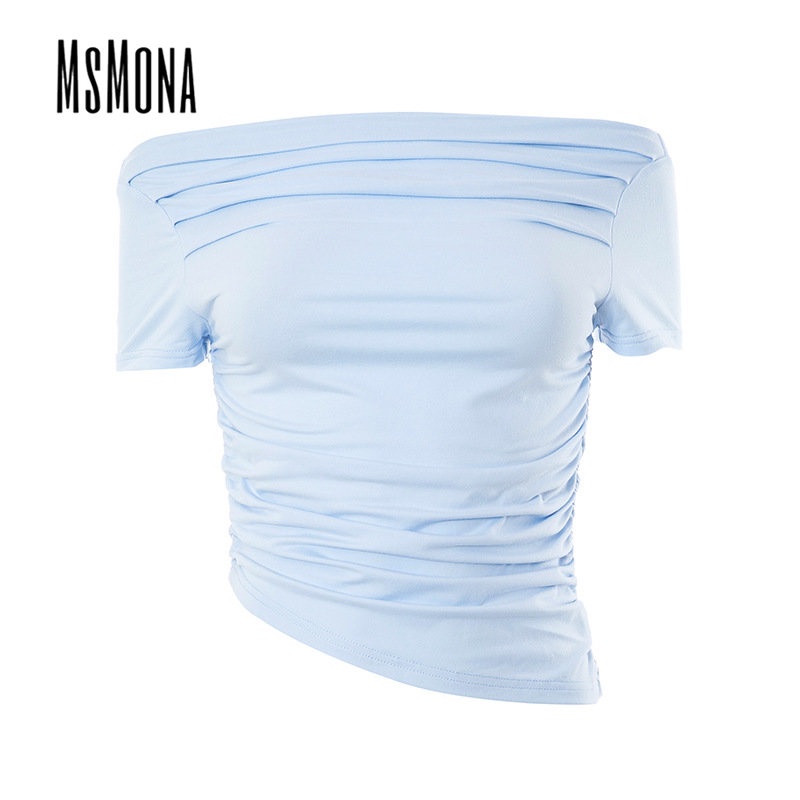 Áo Thun Tay Ngắn Dáng Ôm Màu Trơn Thời Trang 2023 Quyến Rũ Cho Nữ