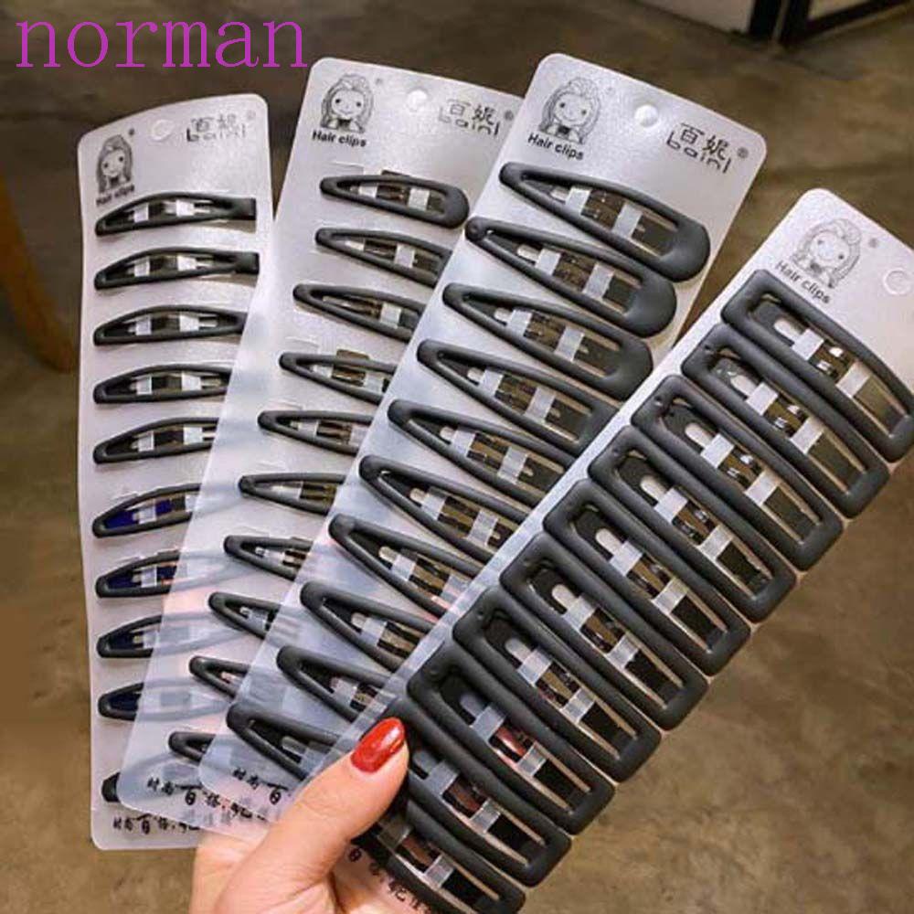 Kẹp Tóc Hình Giọt Nước Lớn Màu Trơn Chống Trượt Phong Cách Hàn Quốc Cho Nữ