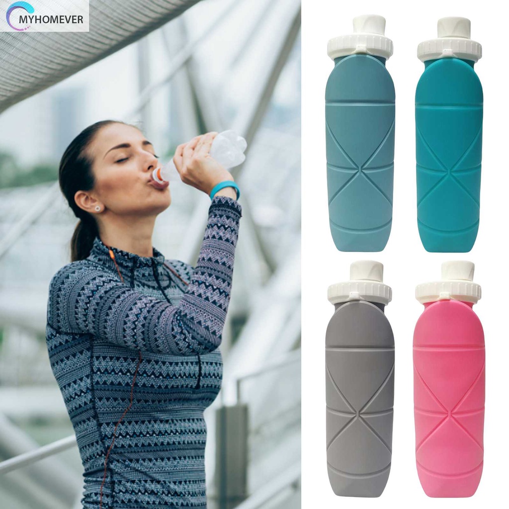Bình Nước Thể Thao Bằng Silicone Có Thể Gấp Gọn Tiện Dụng