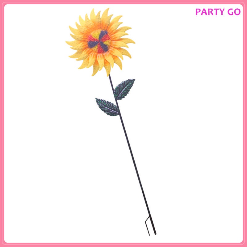 Con Quay Cối Xay Gió Bằng Kim Loại Hình Hoa Hướng Dương Trang Trí Sân Vườn Kích Thước 109x31x3cm uiran.vn