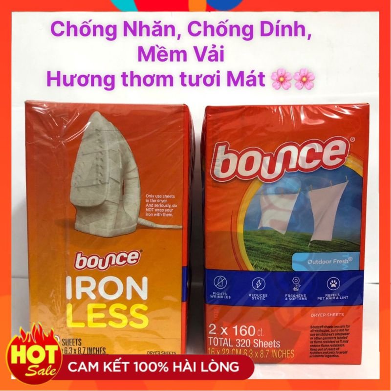 Giấy giảm nhăn và làm thơm quần áo BOUNCE của mỹ - Small Family