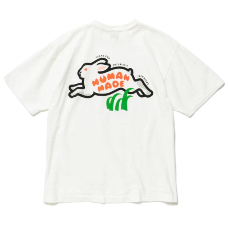 Hu-man &amp; - Áo Thun Cotton Tay Ngắn In Hình Thỏ Hoạt Hình Thời Trang Xu Hướng Mới