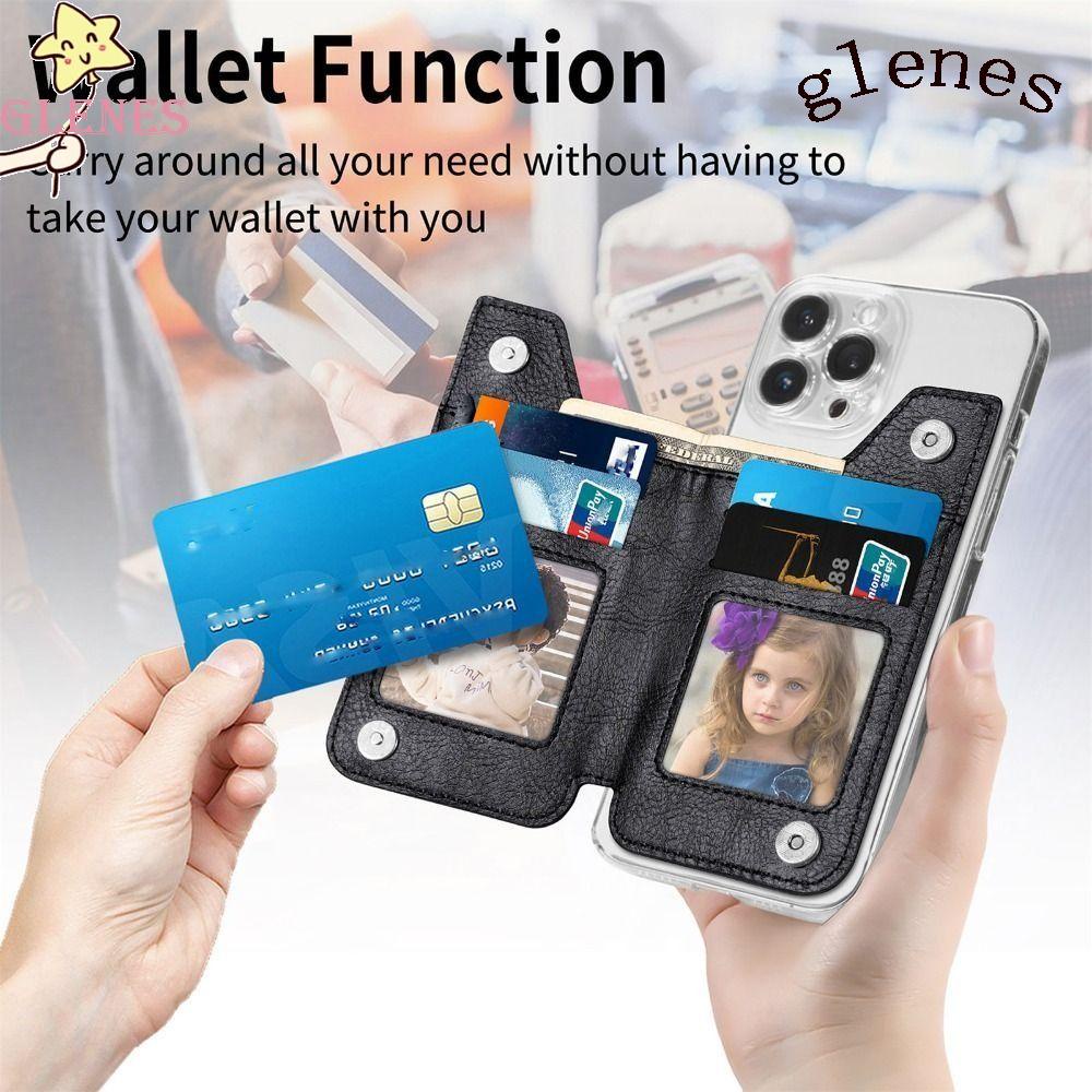 Túi Da PU Đựng Thẻ Dán Lưng Điện Thoại Tiện Dụng Hiệu Balenciages