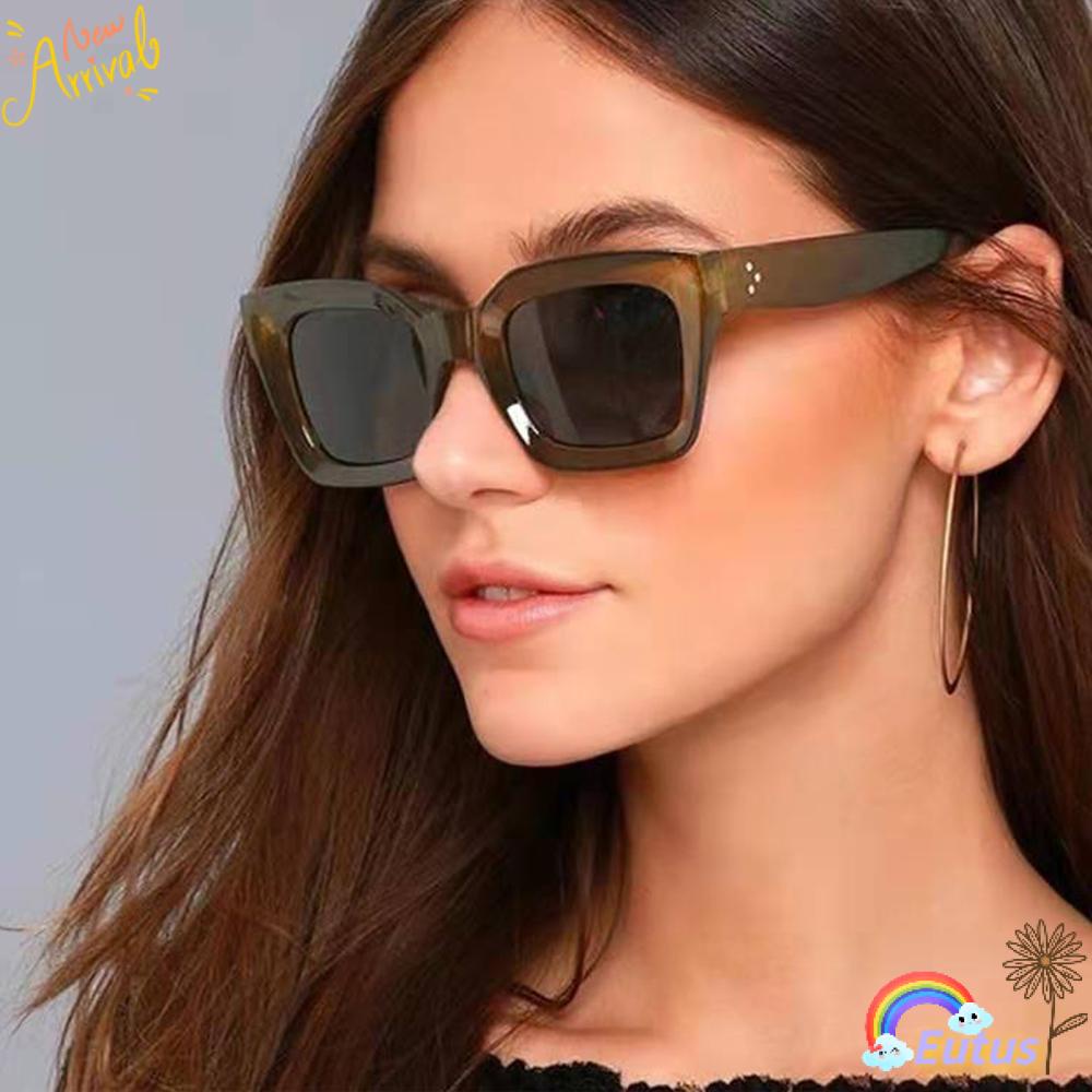 Kính Mát Oversized Dày Dặn Phong Cách Vintage Cho Nữ