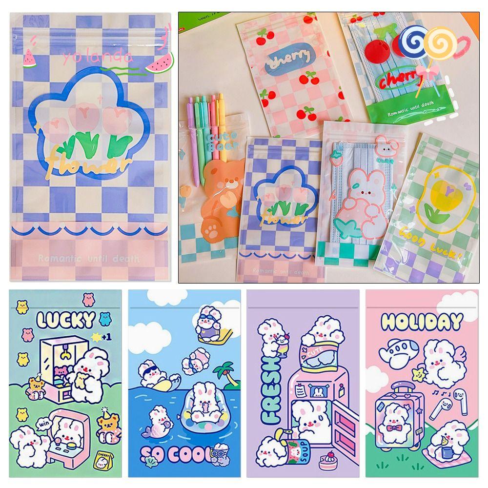 Túi Zip Bằng Nhựa Chống Nước Hình Thỏ Hoạt Hình Dễ Thương