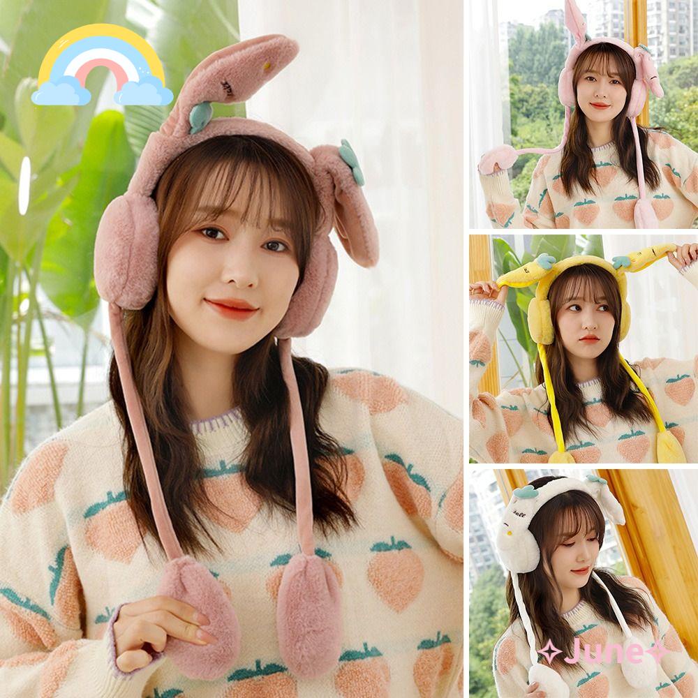 Phụ Kiện Chụp Tai Thỏ Bông Mềm Mại Bảo Vệ Tai Khi Nhảy Vào Mùa Đông Cho Cặp Đôi