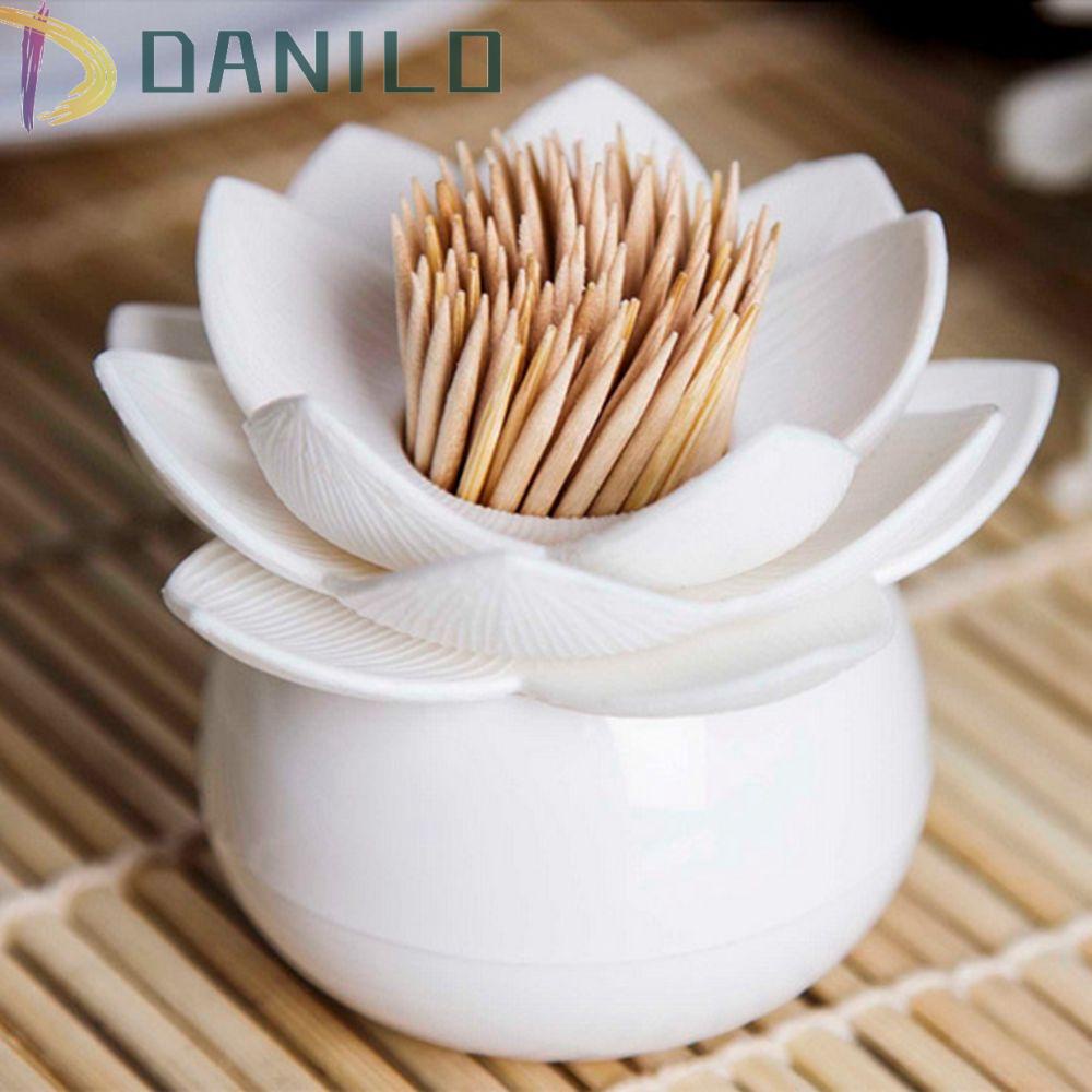 Hộp Đựng Tăm Bông DANILO Kèm Vỏ Bọc Chống Bụi Trang Trí Bàn Sáng Tạo Ốp