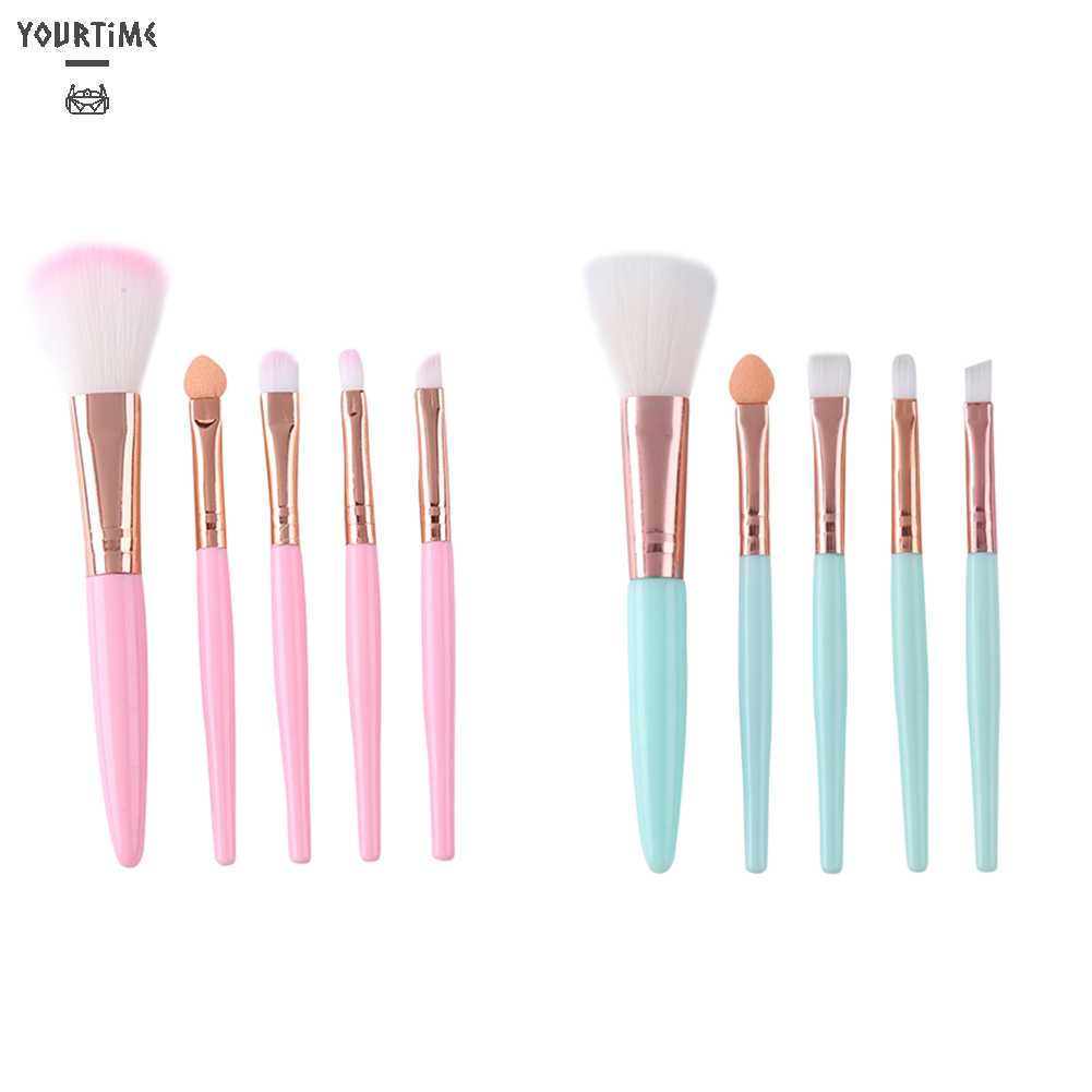 Set 5 Cọ Trang Điểm Sợi Nylon Mềm Mại Tiện Dụng