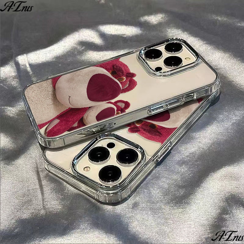 ✅Ốp Điện Thoại Mềm Chống Sốc Họa Tiết Gấu Và Dâu Tây QRH0 Cho Apple 11plus14proins Style 713 iPhone12 8 max