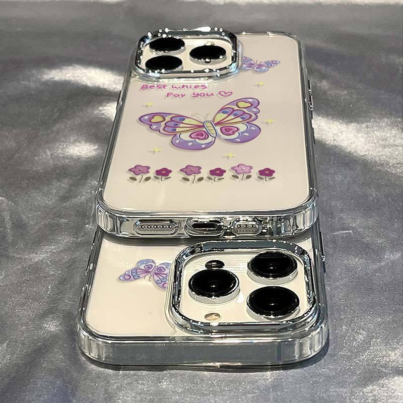 ✅Ốp Điện Thoại Mềm Chống Sốc Họa Tiết Cánh Bướm Đơn Giản Cho Apple Iphone12714Pro Plus 1113 8 9JLP