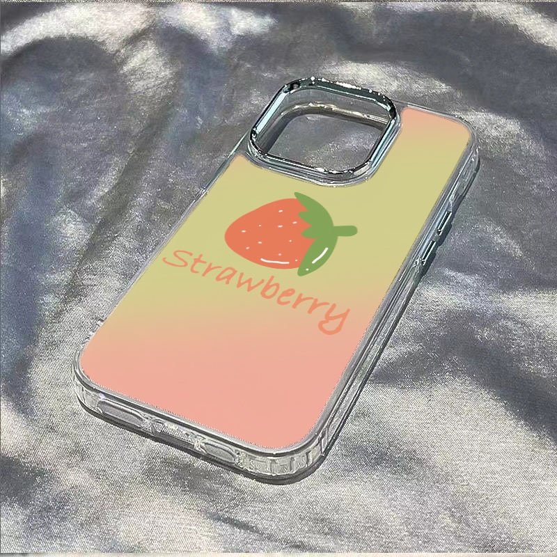 ✅Ốp Điện Thoại Dẻo Họa Tiết Trái Dâu Dễ Thương Chống Sốc Cho Iphone12 13maxplus 14pro / 711 8