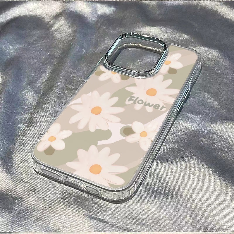 ✅Ốp Điện Thoại Mềm Chống Sốc Họa Tiết Hoa Cúc Cho Iphone 1287 14pro 13 11 Max Plus 82VU