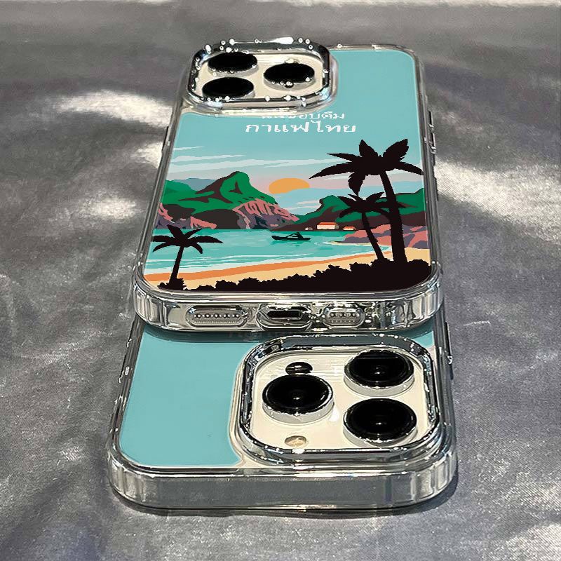 ✅Ốp Điện Thoại Mềm Chống Sốc Họa Tiết Phong Cảnh N8HG Cho iPhone12 max11 / Seaside Apple 137 14pro 12