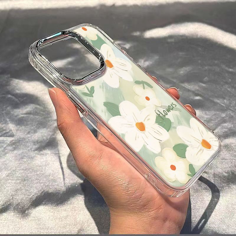 ✅Ốp Điện Thoại Dẻo Họa Tiết Hoa Cúc Đơn Giản Thời Trang Chống Sốc Cho iPhone12plus8 714pro / 13 max TLD7 11
