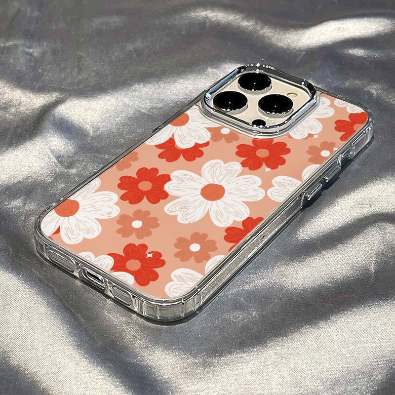 ✅Ốp Điện Thoại Mềm Chống Sốc Họa Tiết Hoa Đơn Giản Cho Iphone 8 14pro 1213 117 ST4C