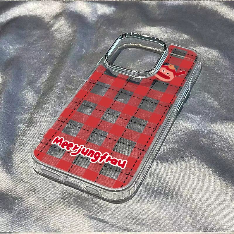 ✅Ốp Điện Thoại Dẻo Họa Tiết Kẻ Ô Chống Sốc Cho Iphone 12 5YWE Max 13814proplus 11 7