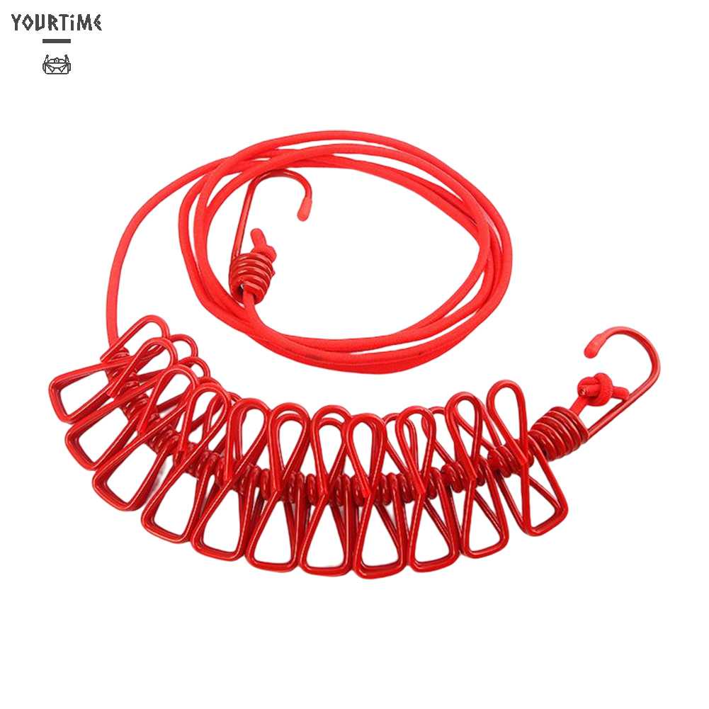 Dây Phơi Quần Áo Có Thể Gấp Gọn Kèm Kẹp Tiện Dụng Cho Gia Đình / Ban