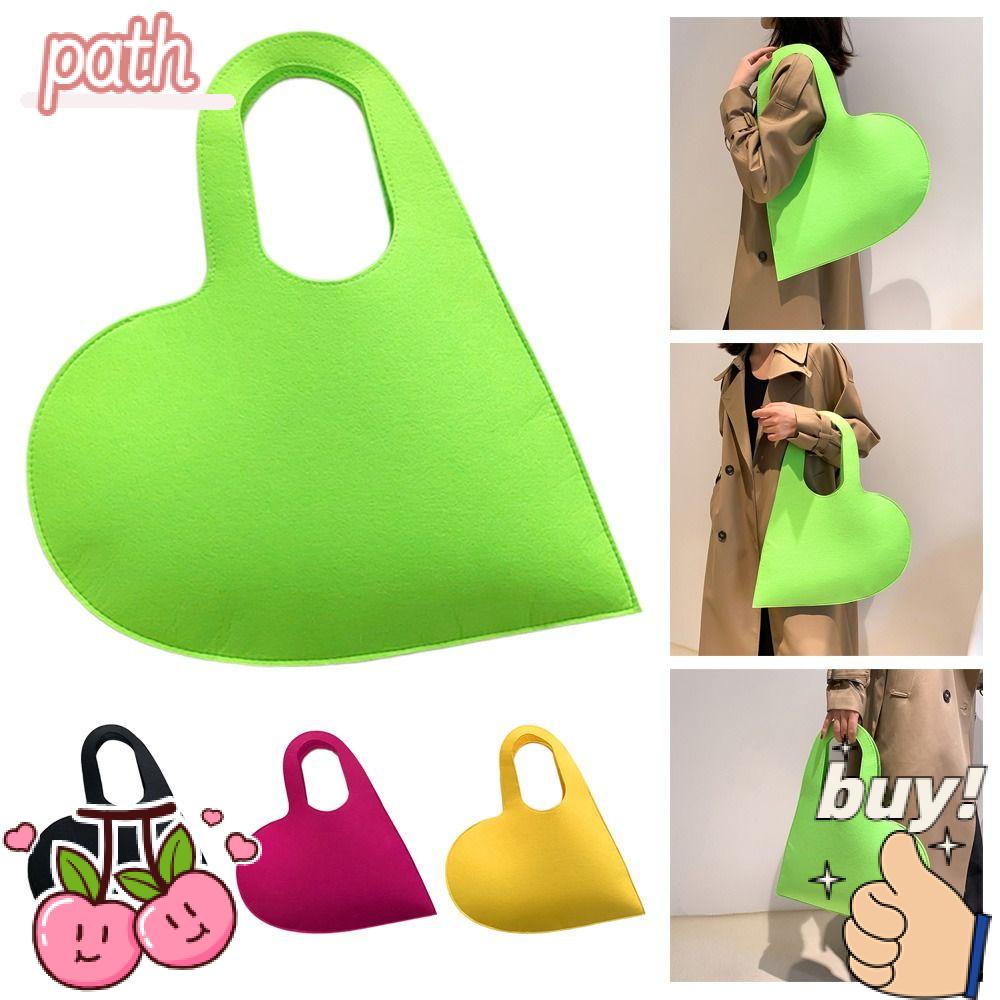 Túi Xách Hình Trái Tim Bằng Vải Nỉ Thời Trang Dành Cho Nữ