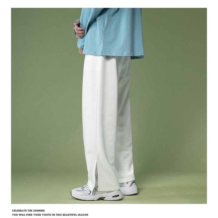 Quần Dài Ống Rộng Phong Cách Đường Phố Hàn Quốc Cá Tính Cho Nam