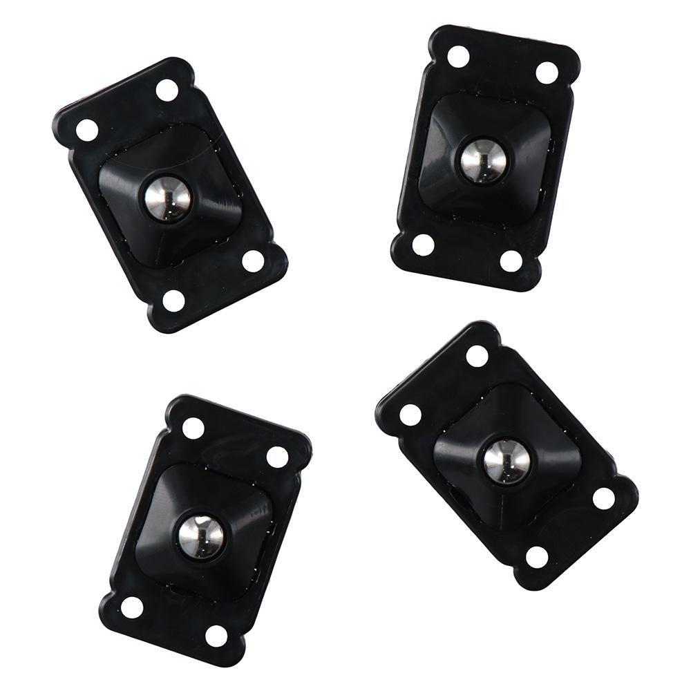 LET Set 4 / 16 Bánh Xe Lăn Mini Bằng Thép Không Gỉ Xoay 360 Độ Dùng Để Đựng Đồ Nội Thất